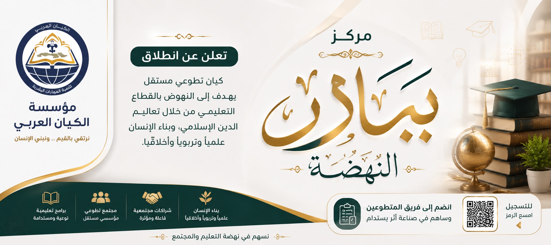 مؤسسة الكيان العربي تعلن تحويل “مبادرةبيادر النهضة” إلى “مركز بيادر النهضة” ككيان تطوعي مستقل
